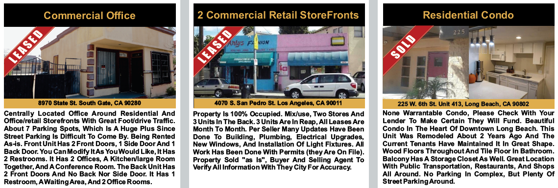 Whittier Commercial Real Estate Sell 323-456-6110 Call Fernando S
